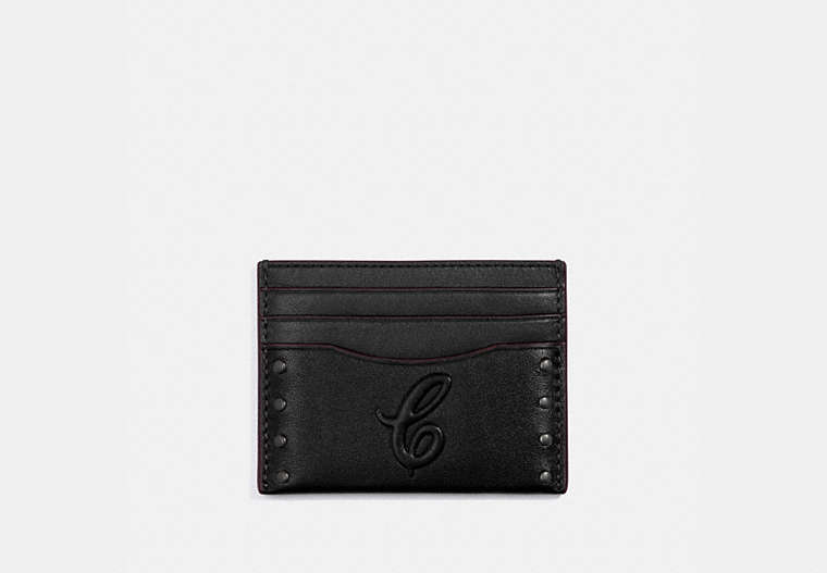 Slim Card Case With Signature Motif And Studs