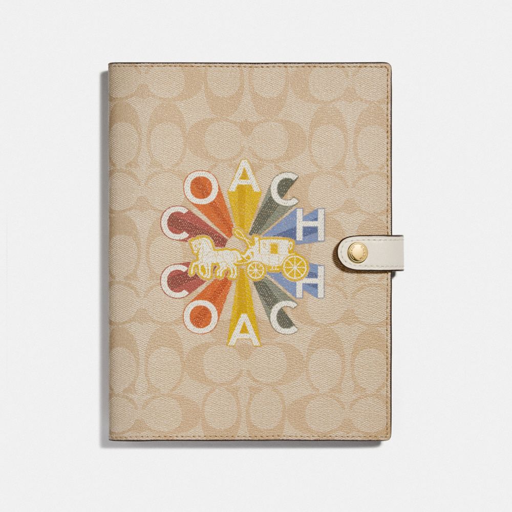 Notebook In Signature Canvas With Coach Radial Rainbow