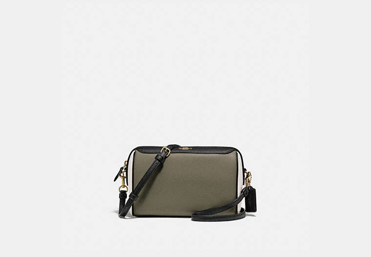 COACH®,BENNETT CROSSBODY IN COLORBLOCK,Leather,Small,Gold/Military Green Mutli,Front View