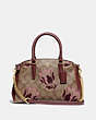 Mini Sage Carryall In Signature Coated Canvas With Desert Tulip Print Flocking