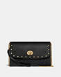Chain Crossbody In Signature Leather With Rivets