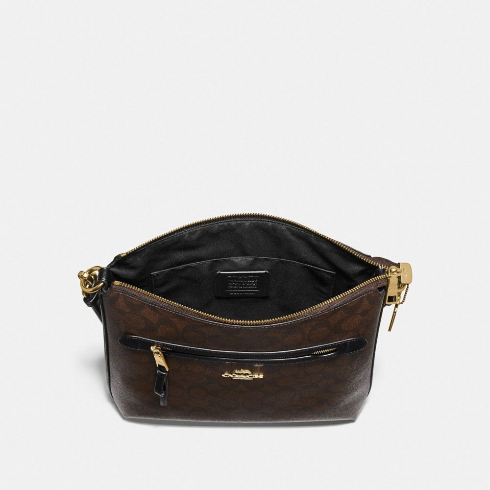 COACH®,Mae File Crossbody In Signature Canvas,,Front View