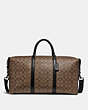 COACH®,TREKKER 52 IN SIGNATURE CANVAS,Leather,Gunmetal/Tan,Front View