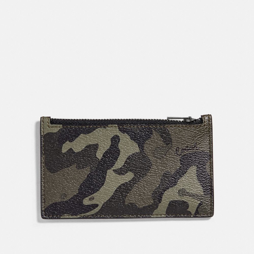 Zip Card Case With Camo Print