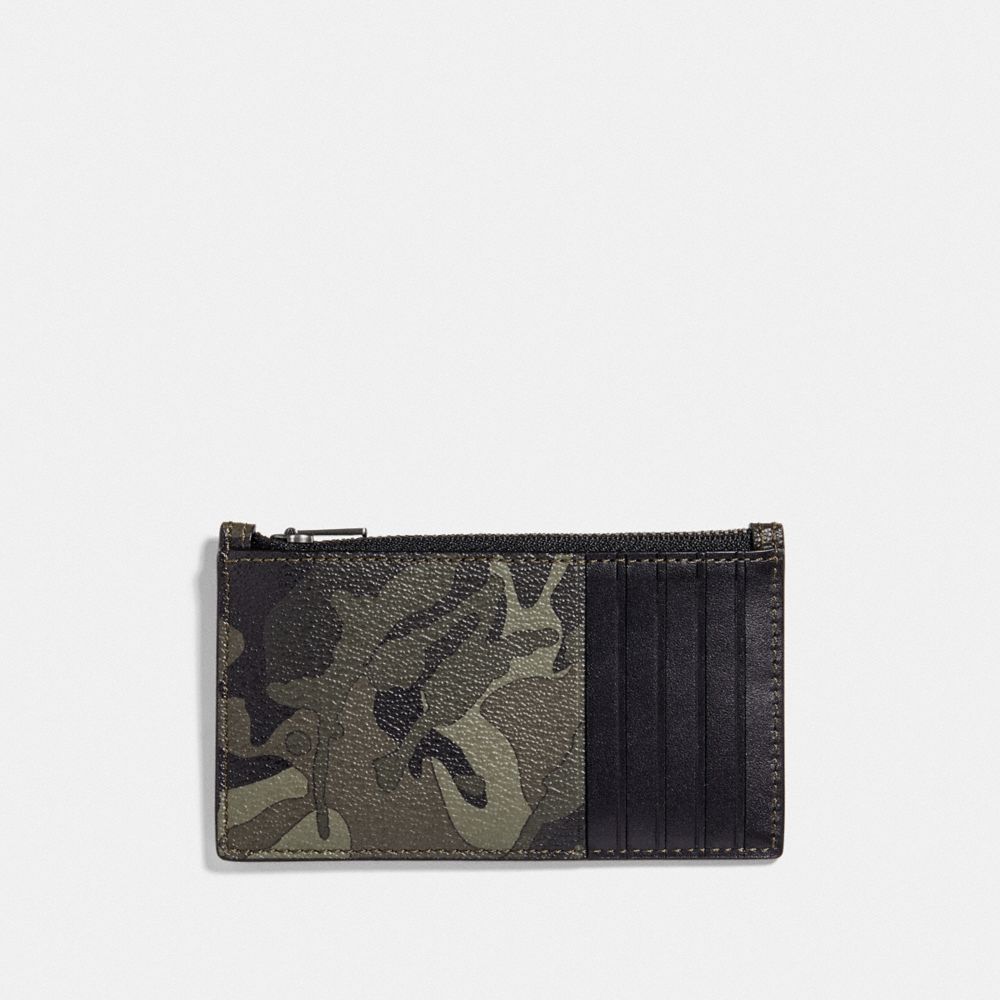 Zip Card Case With Camo Print