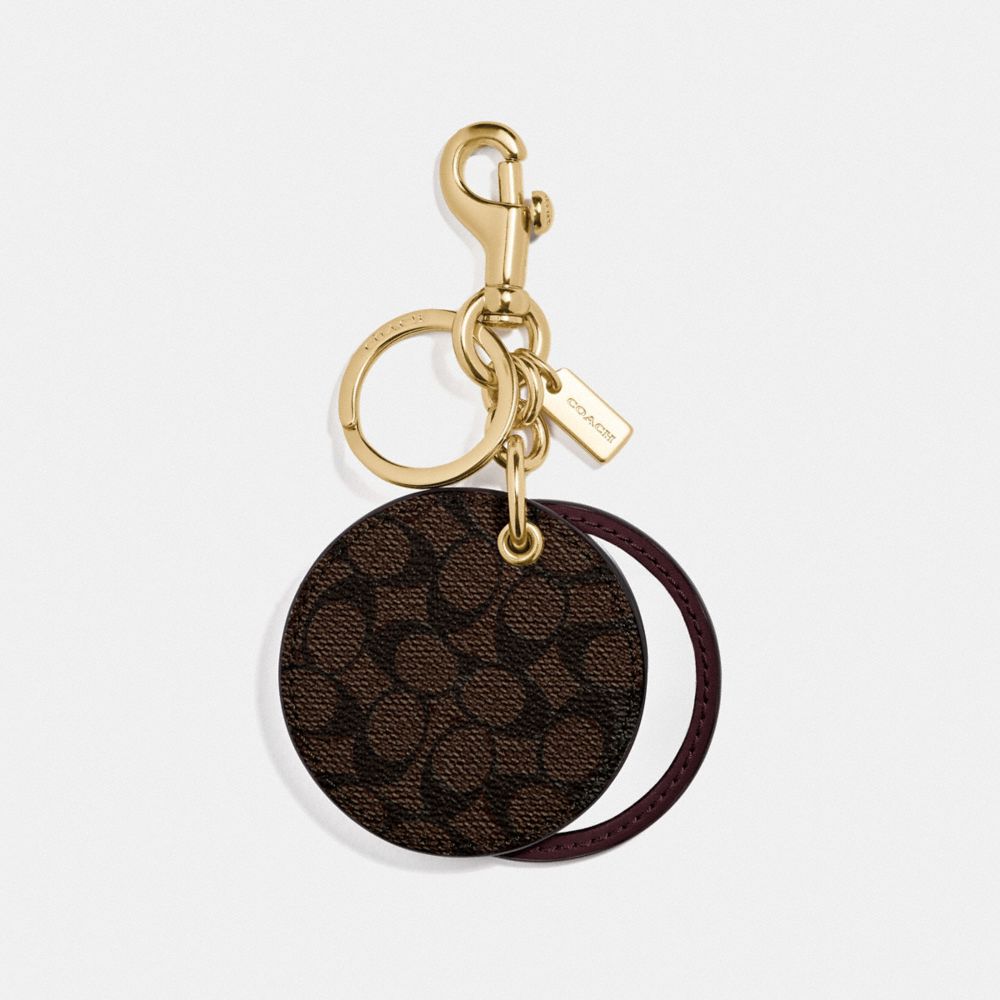 COACH® Outlet | Mirror Bag Charm In Signature Canvas