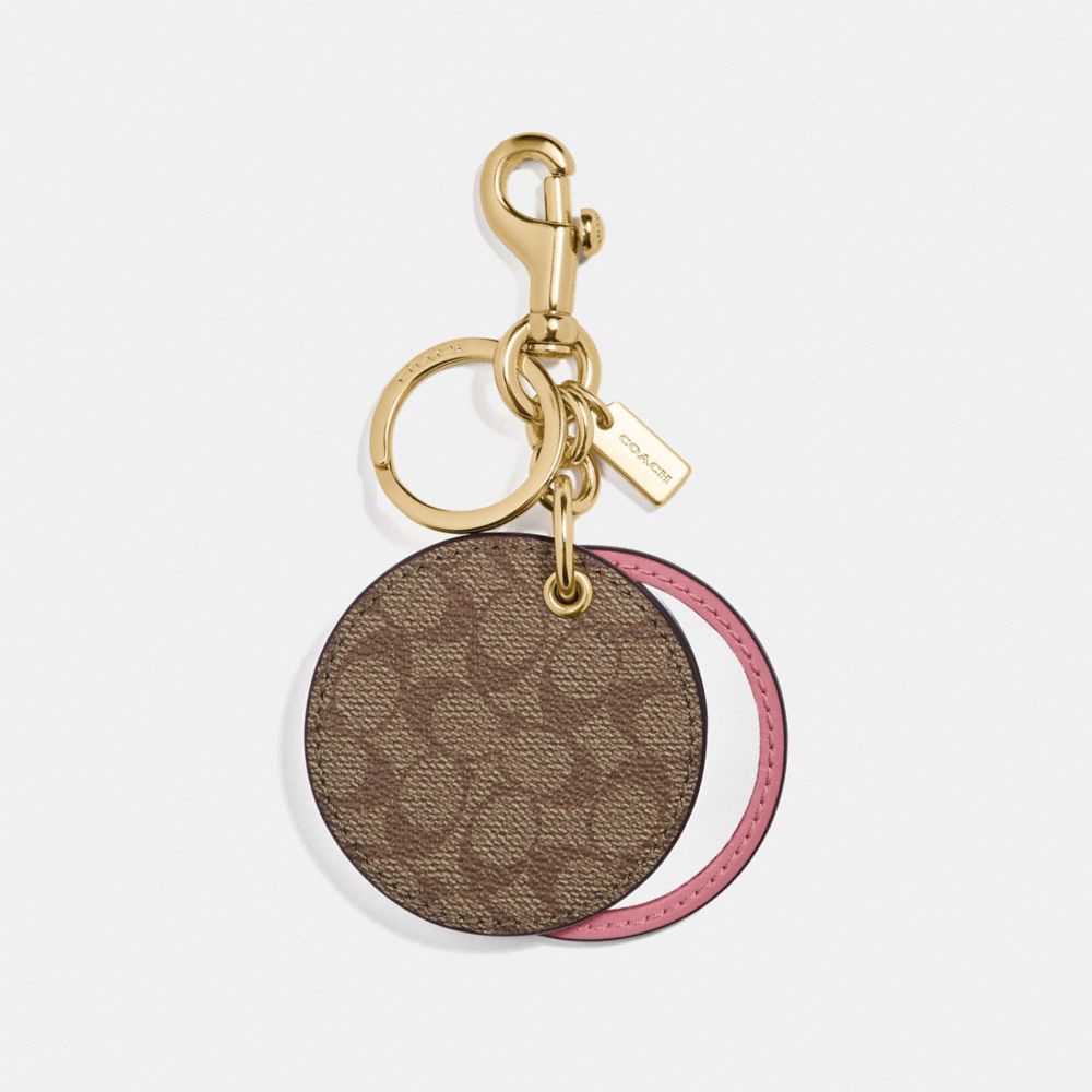 Coach Outlet Mini Nolita Bag Charm In Signature Canvas