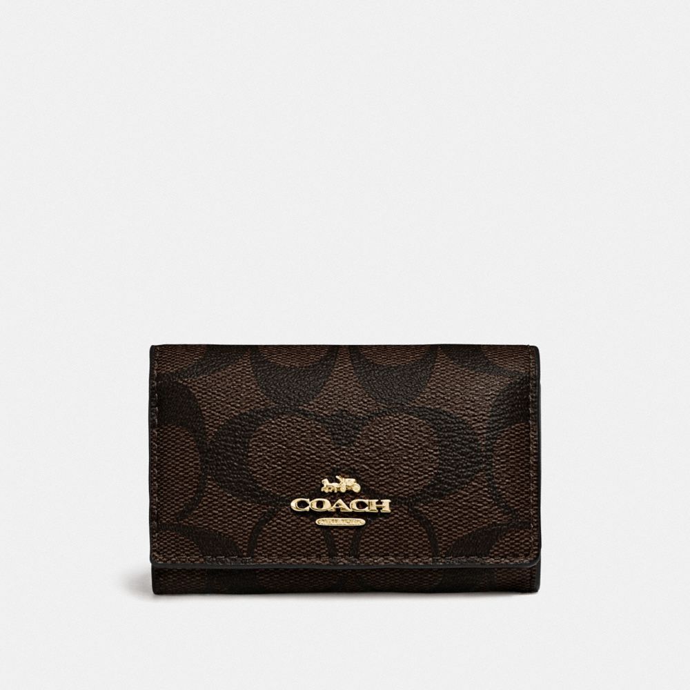 COACH® Outlet  Five Ring Key Case In Signature Canvas