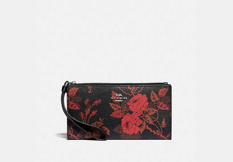 Long Wallet With Thorn Roses Print