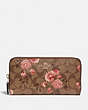 Accordion Zip Wallet In Signature Canvas With Prairie Daisy Cluster Print