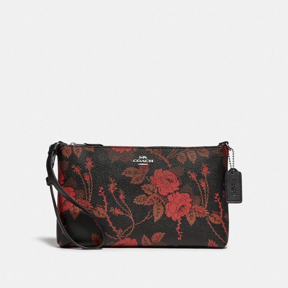 Large Wristlet 25 With Thorn Roses Print