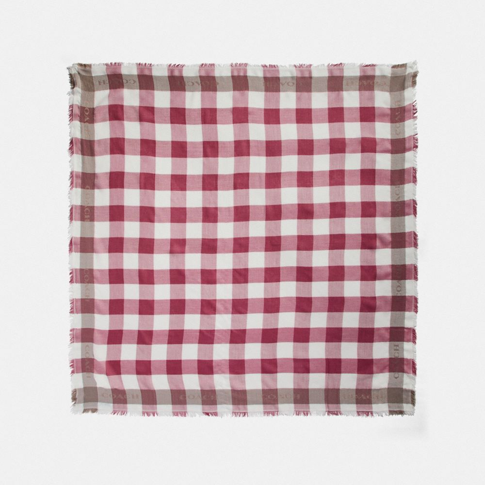 Buffalo Plaid Print Oversized Square Scarf