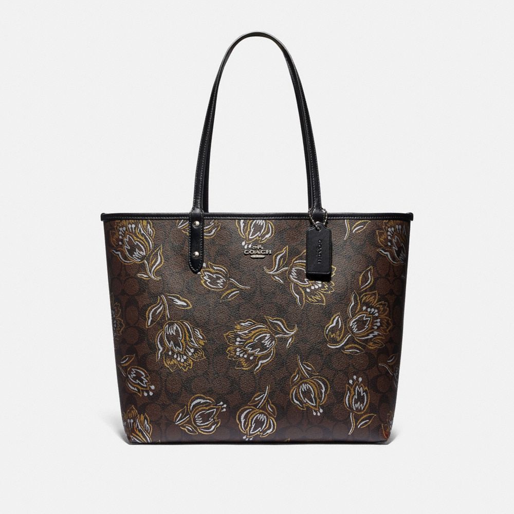 Coach reversible cheap floral tote