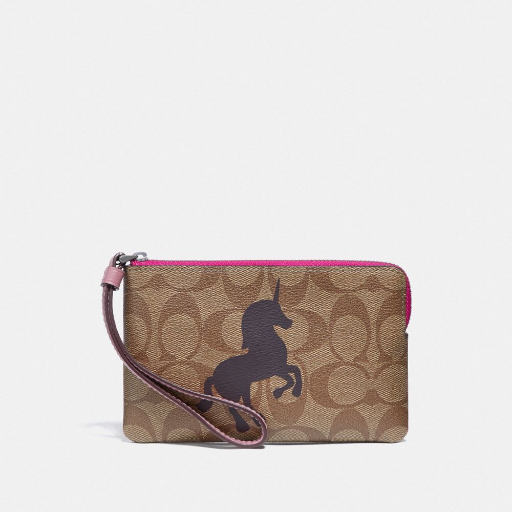 Coach unicorn wristlet deals