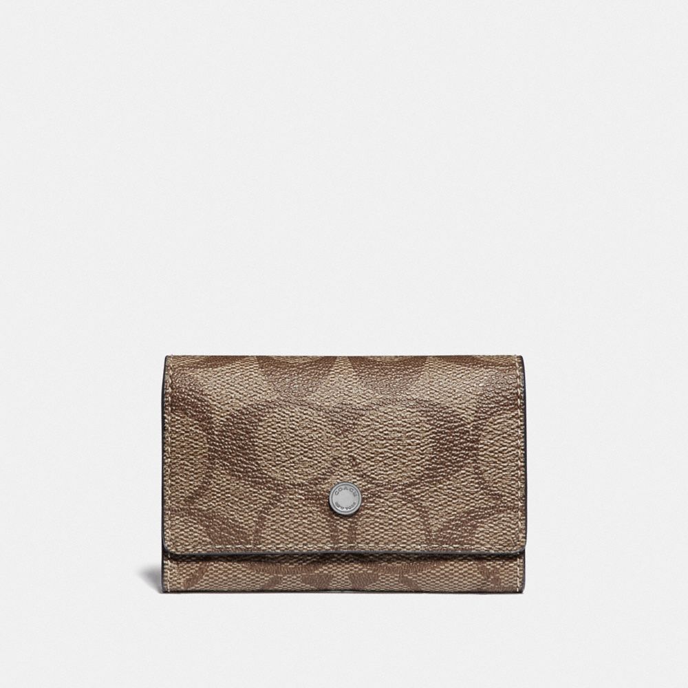 COACH® Outlet  Five Ring Key Case In Signature Canvas