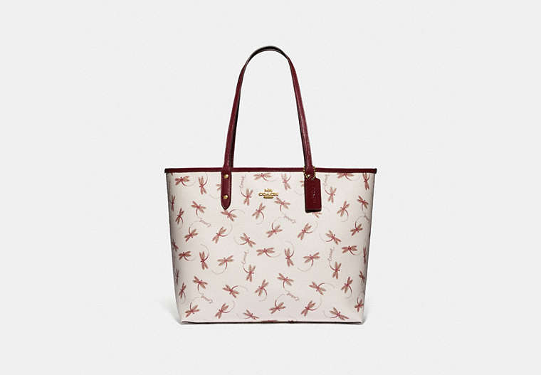 Reversible City Tote With Dragonfly Print