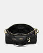 COACH®,MIA SATCHEL,Leather,Large,Gold/Black,Inside View,Top View