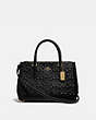 COACH®,SURREY CARRYALL IN SIGNATURE LEATHER,Leather,Medium,Gold/Black,Front View