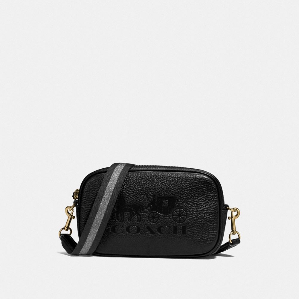 COACH®,SAC CEINTURE CONVERTIBLE,Cuir,Doré/Noir,Front View