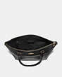 COACH®,GALLERY TOTE,Leather,Large,Gold/Black,Inside View,Top View