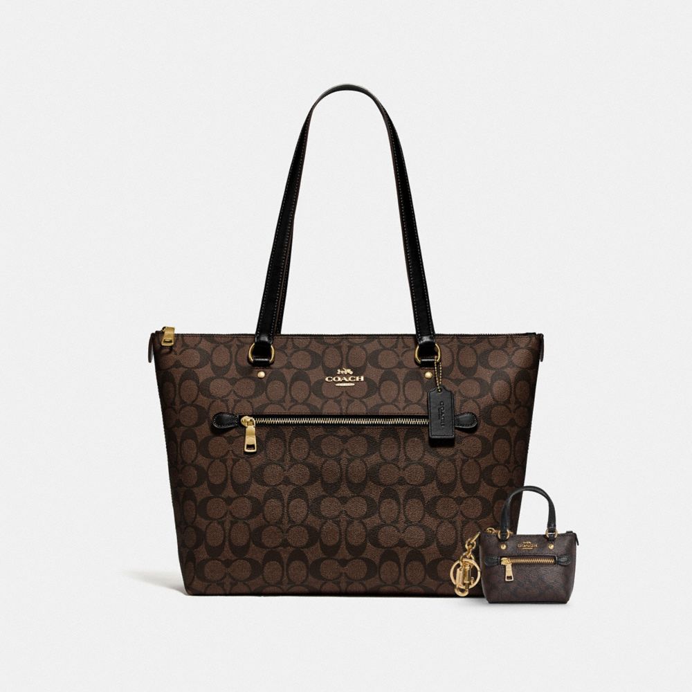 Buy Coach Women's Mini Gallery Tote Bag Charm Key Chain (Signature