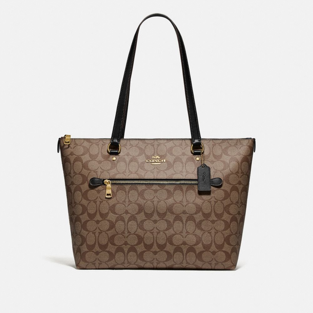 Coach Purse: F17948 Signature Black Monogram Tote Bag