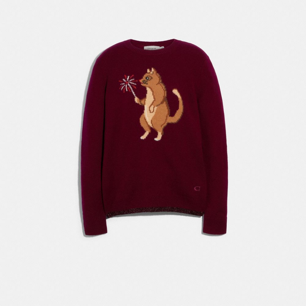 Party Cat Intarsia Sweater
