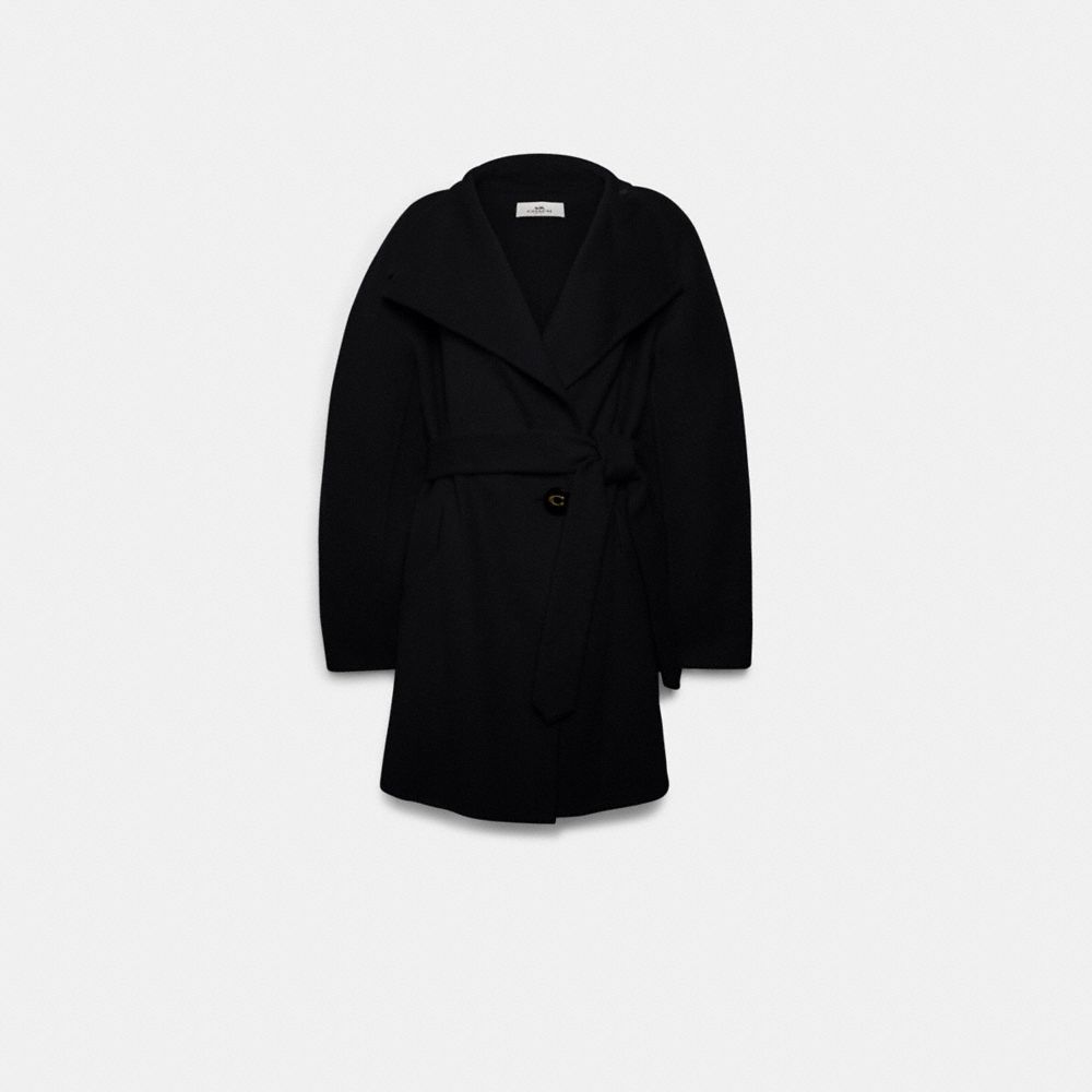 USA製　wool double belted coat Double Breasted Belted Trench Wool Coat – Vintage Jacket