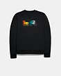 Sweatshirt With Rainbow Horse And Carriage Print