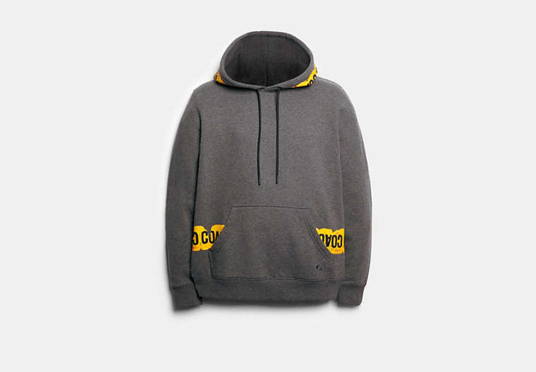 Hoodie With Caution Tape Graphic