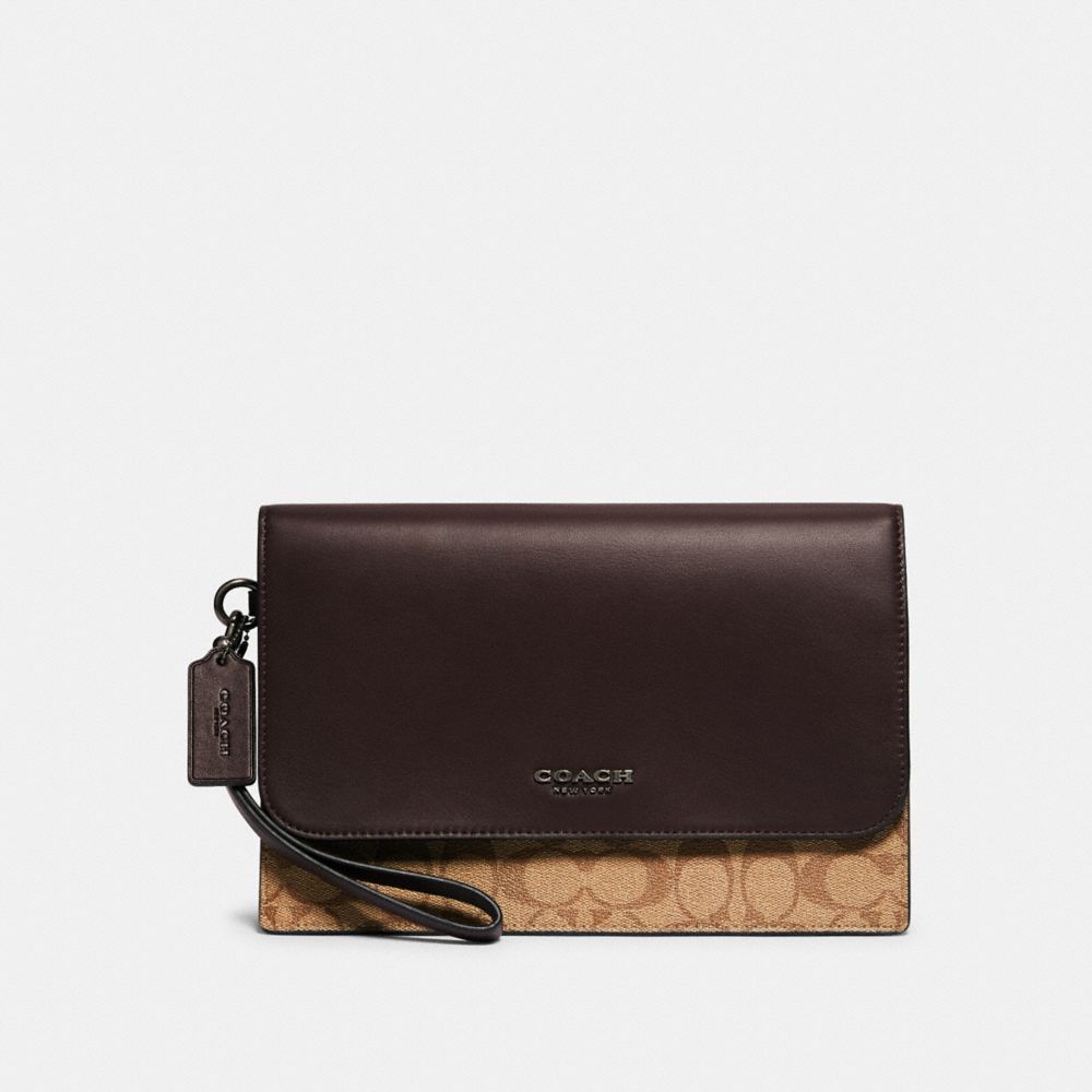 Graham Pouch In Colorblock Signature Canvas