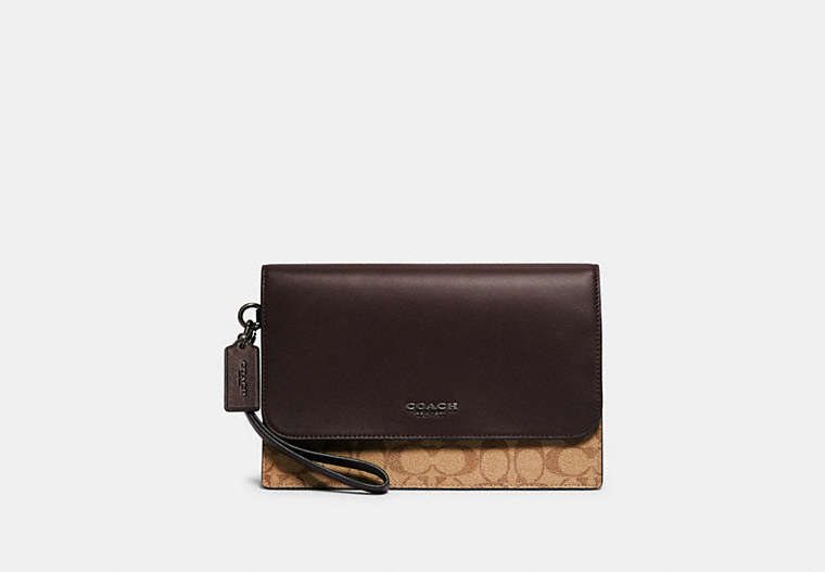Graham Pouch In Colorblock Signature Canvas