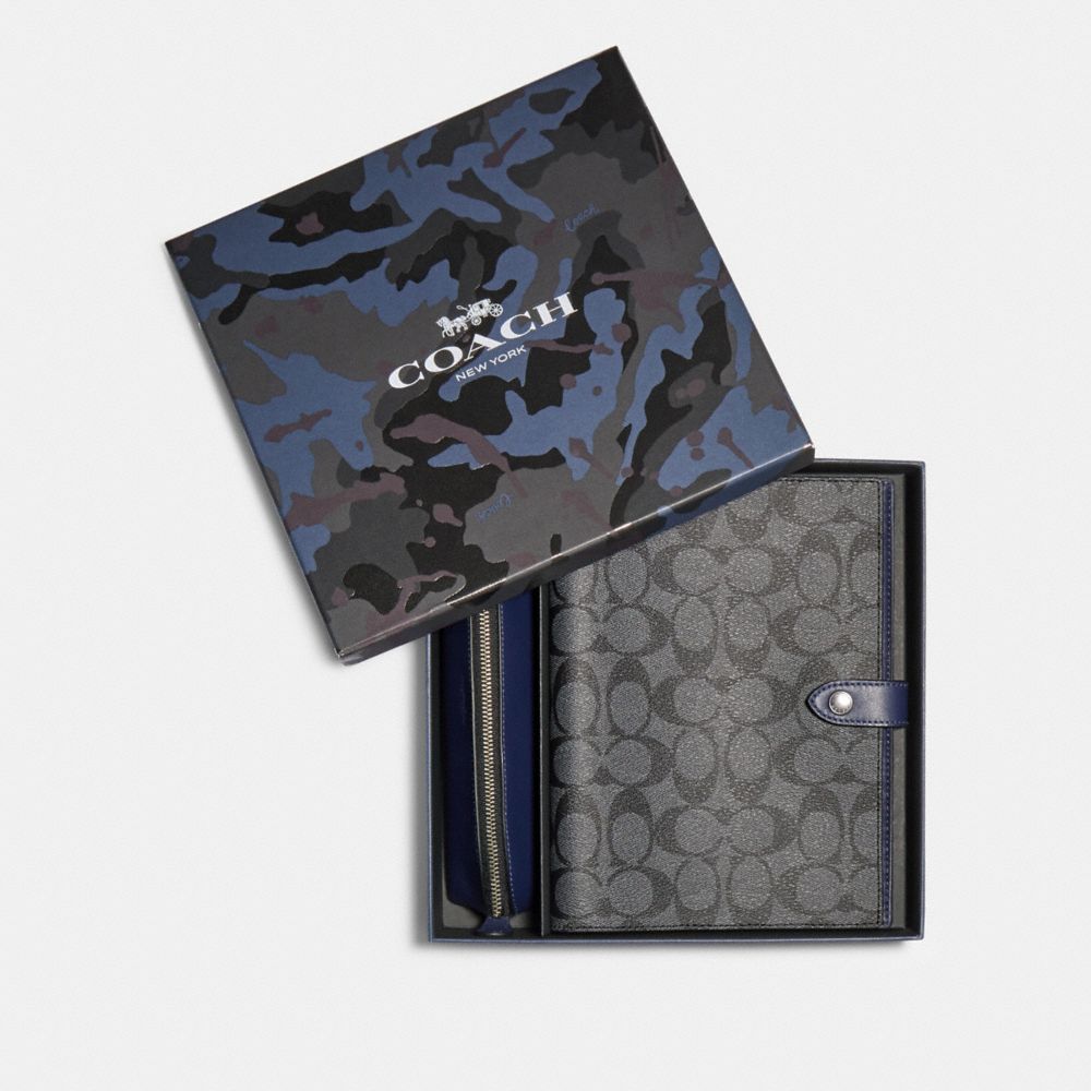 Coffret Cahier Et Trousse Cadeau En Toile Signature