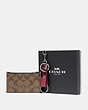 Boxed Zip Card Case And Valet Key Fob Gift Set In Signature Canvas