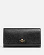 COACH®,TRIFOLD WALLET,Gold/Black,Front View