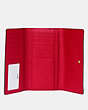 COACH®,TRIFOLD WALLET,Gold/BRIGHT RED,Inside View,Top View