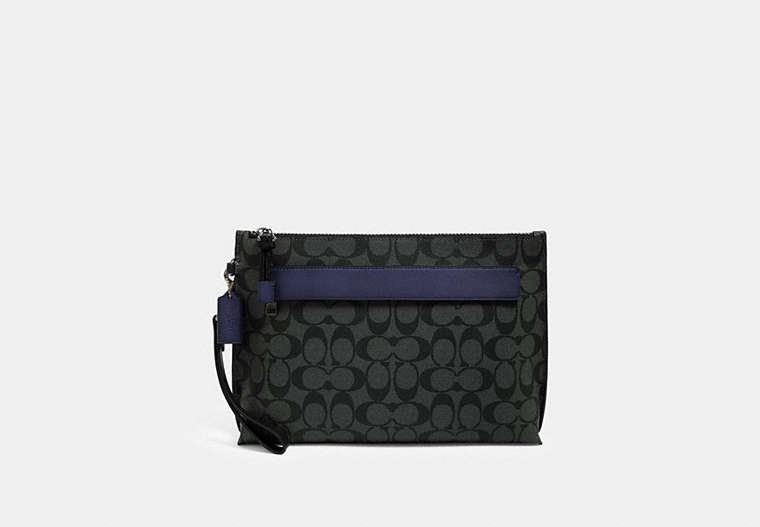 Carryall Pouch In Colorblock Signature Canvas