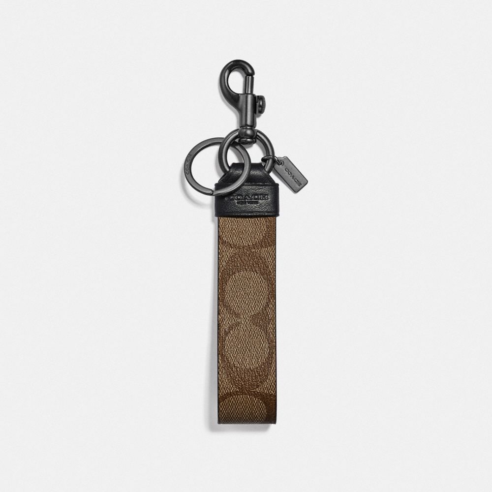 COACH® Outlet  Large Loop Key Fob In Signature Canvas
