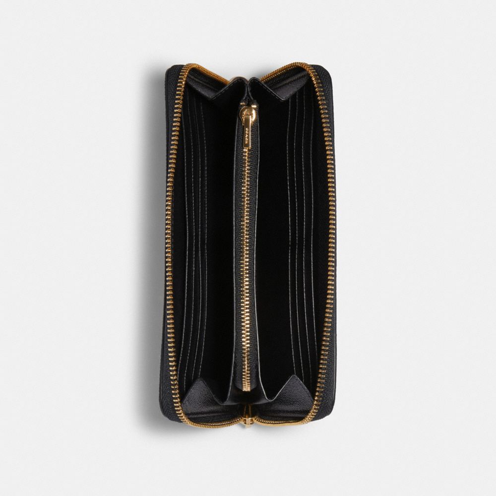 Portefeuille zippé accordéon avec œillets