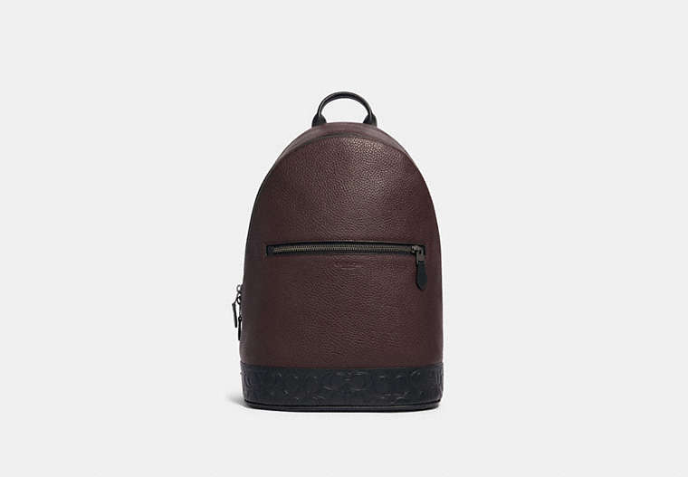 West Slim Backpack With Signature Leather Detail
