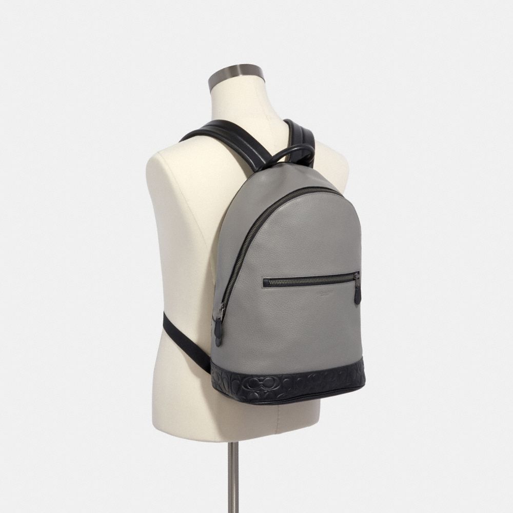 COACH Outlet West Slim Backpack With Signature Leather Detail