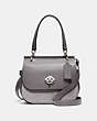 COACH®,JACE CROSSBODY,Leather,Silver/Heather Grey,Front View
