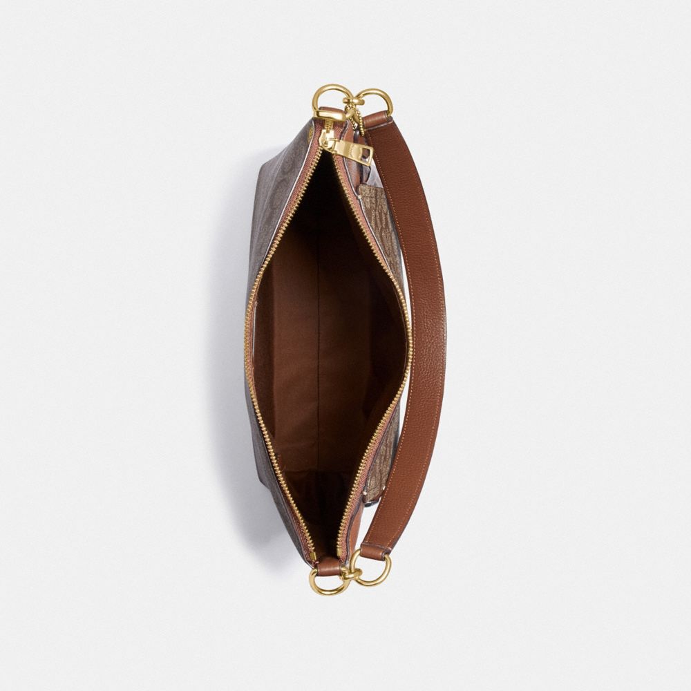COACH®,Marlon Hobo In Signature Canvas,,Inside View,Top View