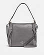 COACH®,MARLON HOBO,Large,Silver/Heather Grey,Front View