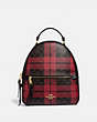 Jordyn Backpack In Signature Canvas With Field Plaid Print