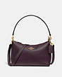 COACH®,LEWIS SHOULDER BAG,Leather,Medium,Gold/Raspberry,Front View
