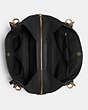 COACH®,HALLIE SHOULDER BAG,Leather,Medium,Gold/Black,Inside View,Top View