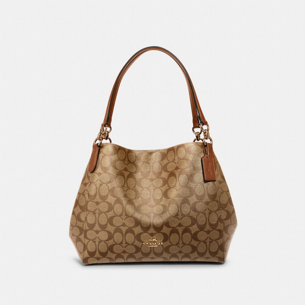 COACH Outlet Hallie Shoulder Bag In Signature Canvas