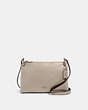 COACH®,MIA CROSSBODY,Leather,Silver/Platinum,Front View