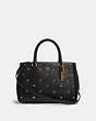 COACH®,SURREY CARRYALL WITH GROMMETS,Leather,Medium,Gold/Black,Front View